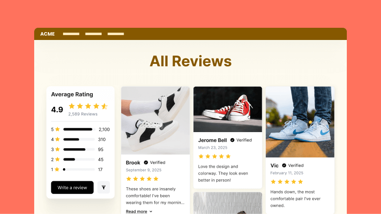 All Reviews Page - Variant 1