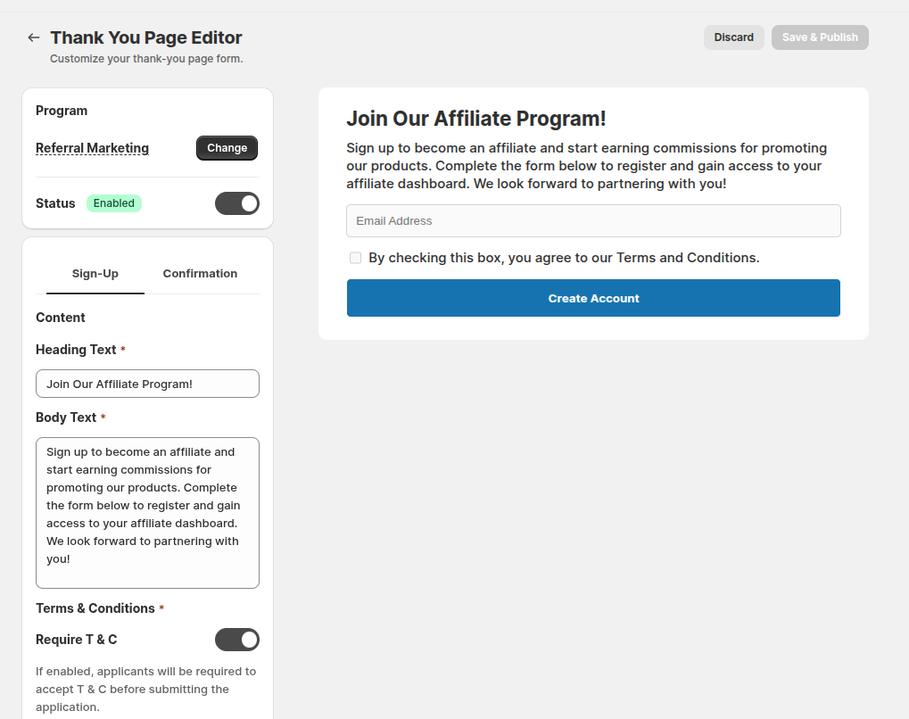 Customers to referral partners