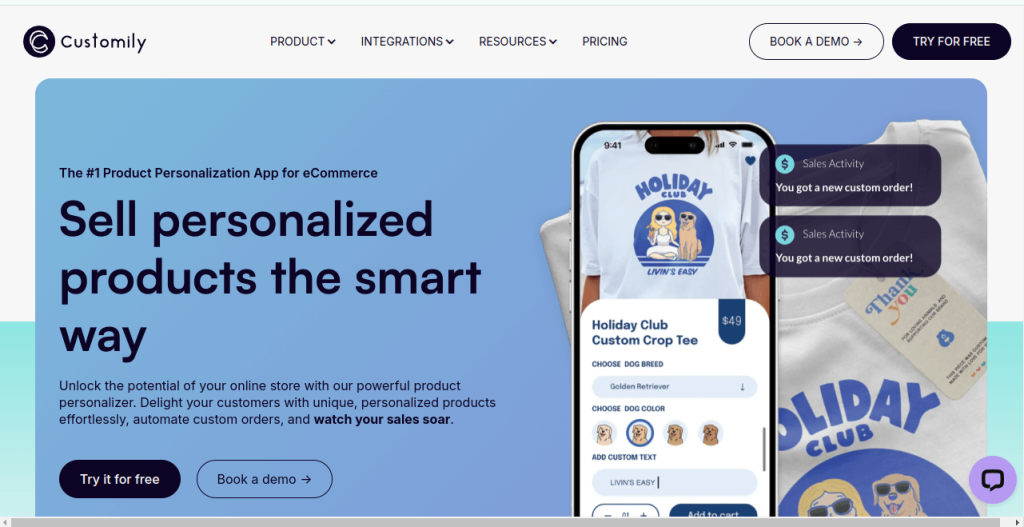 Customily product personalizer