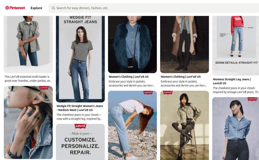 Levi and Pinterest Partnership