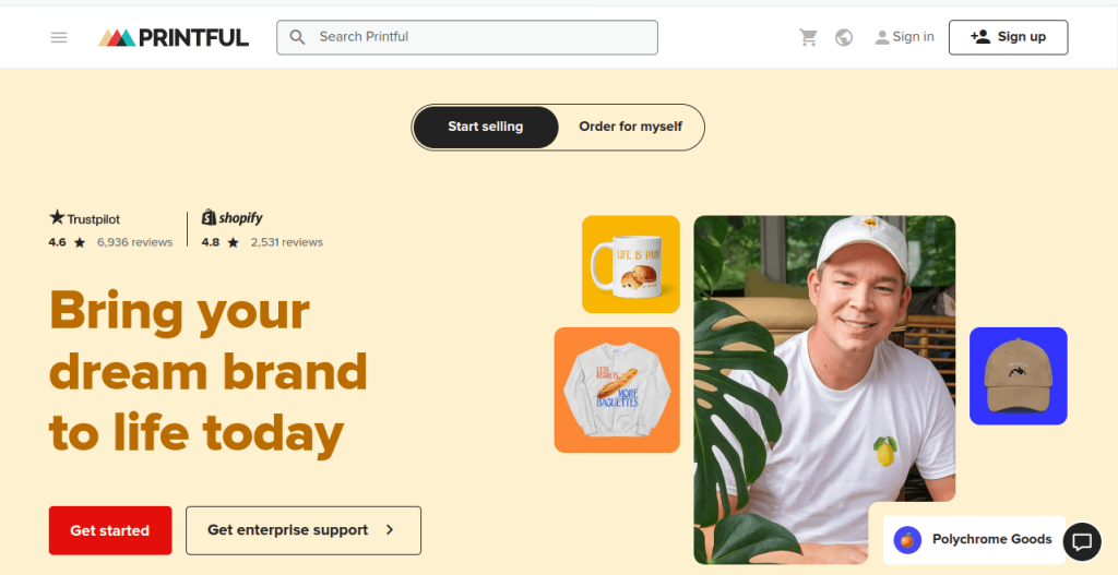 Printful print on demand integration