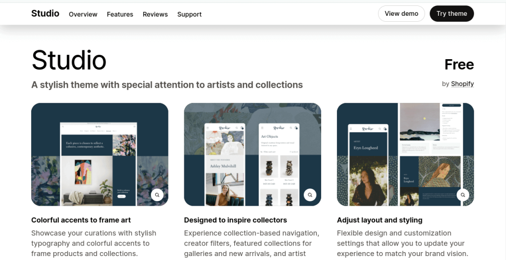 Studio shopify theme