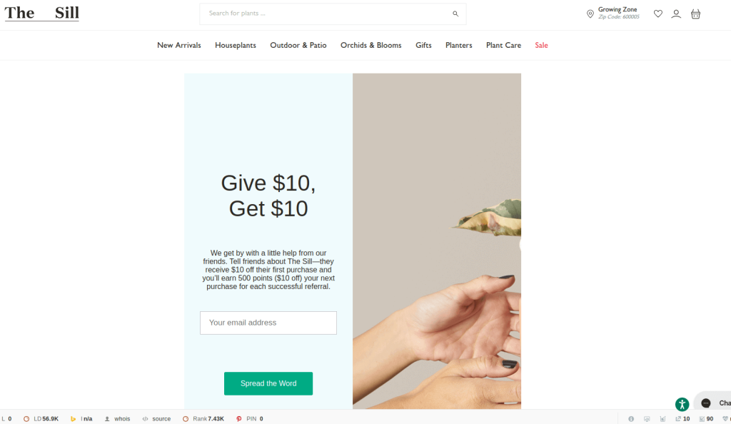 The Sill Refer a Friend Program