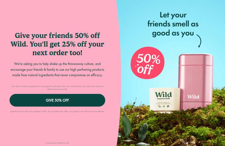 Wild Natural Deodorant Referral Program