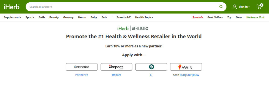iHerb Affiliate Program