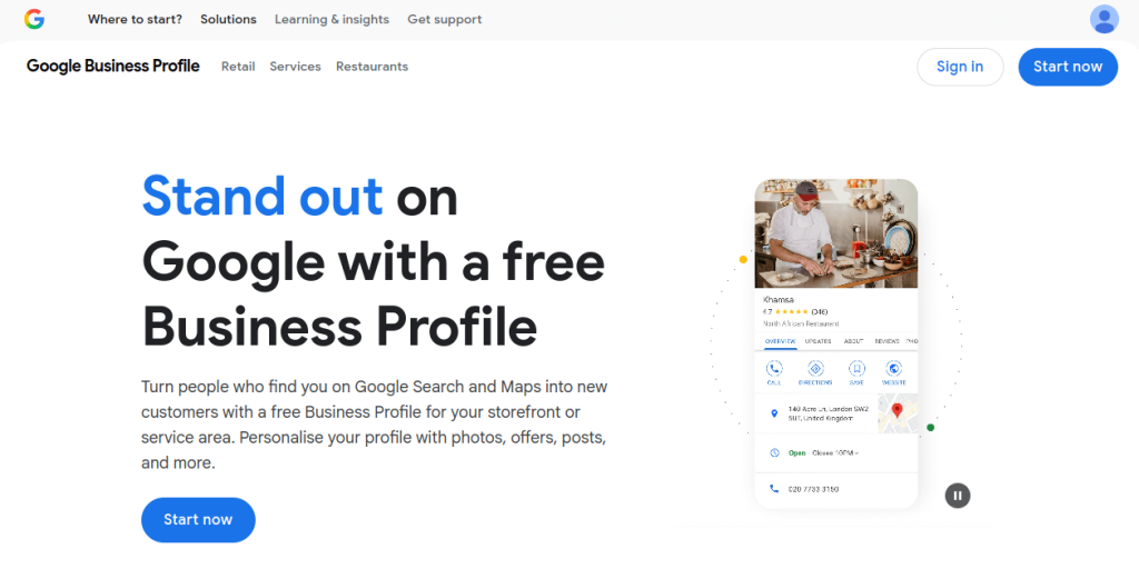 Google Business Profile review management dashboard