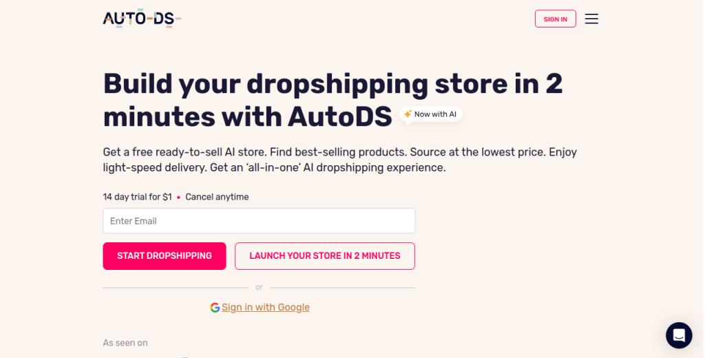 Autods homepage