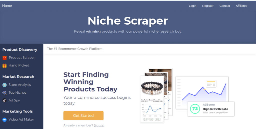 Nichescraper homepage