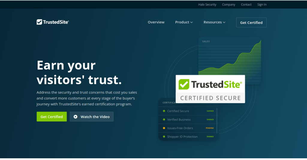 Trustedsite homepage