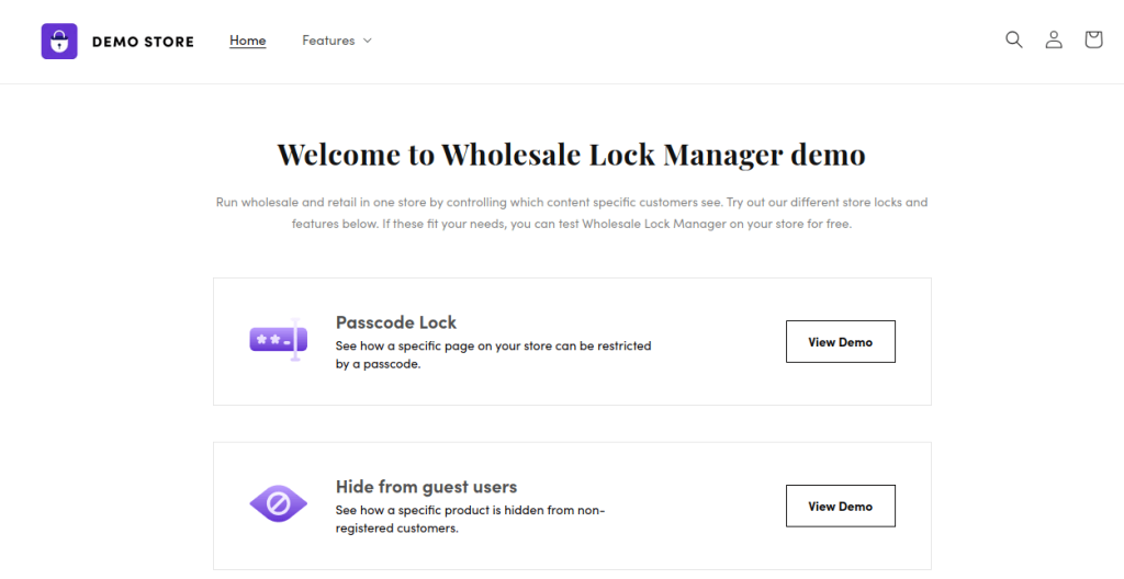Wholesale lock manager homepage