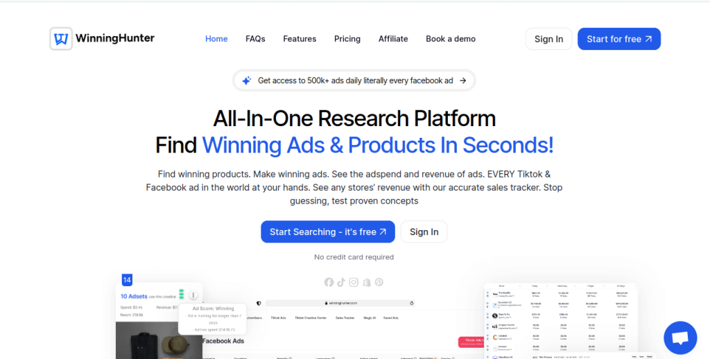 Winninghunter homepage