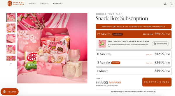 Bokksu’s snack box subscription bundle