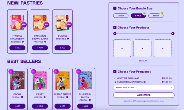 Magic Spoon Build Your Own Bundle page