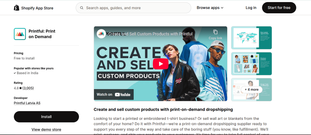 Printful print on demand