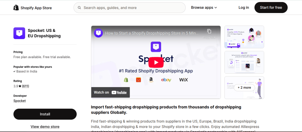 Sprocket us and eu shipping