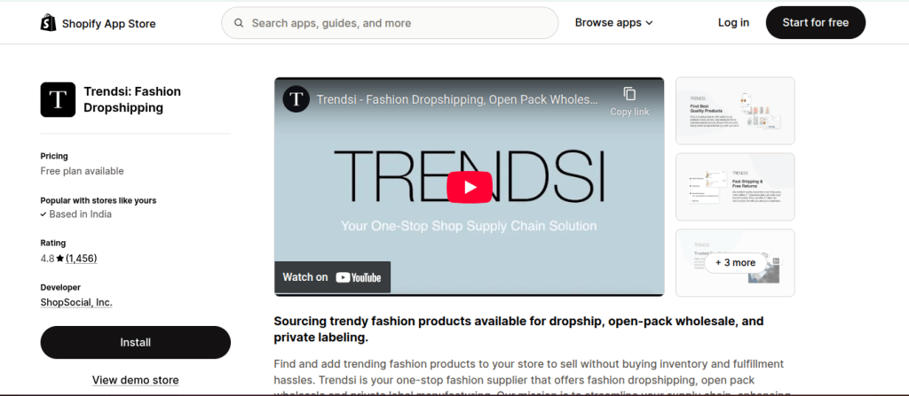 Trendsi fashion dropshipping