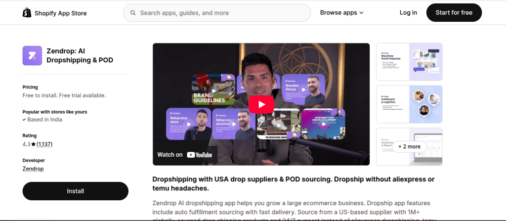 Zendrop branding & custom packaging 
