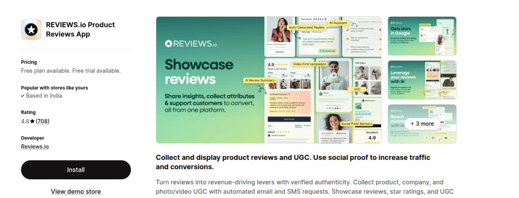 reviews shopify app store