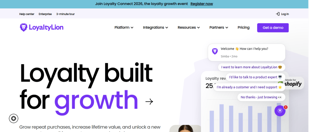 loyaltylion homepage